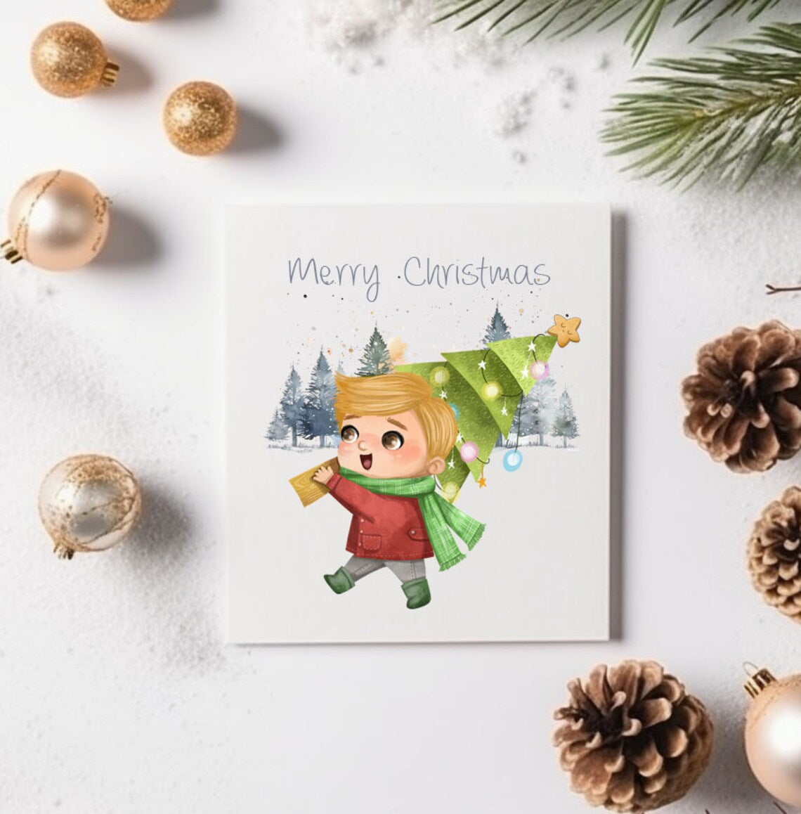 Christmas boy clipart instant download PNG file - 300 dpi