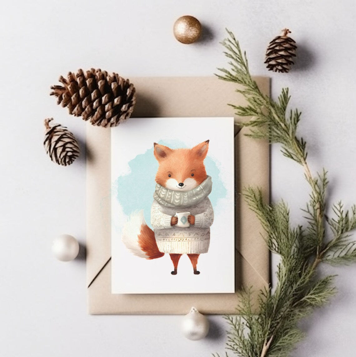 Woodland Christmas Woodland clipart instant download PNG file - 300 dpi