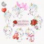 Cute Unicorn Valentine , Valentine's day clipart instant download PNG file - 300 dpi