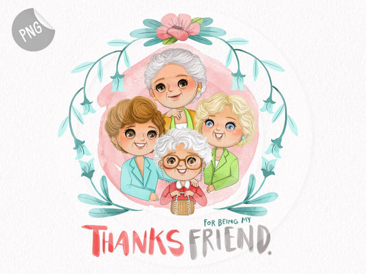Golden women clipart ,best friends clipart, Hand drawn clipart instant download PNG file - 300 dpi