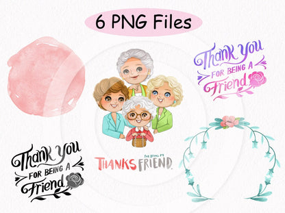 Golden women clipart ,best friends clipart, Hand drawn clipart instant download PNG file - 300 dpi
