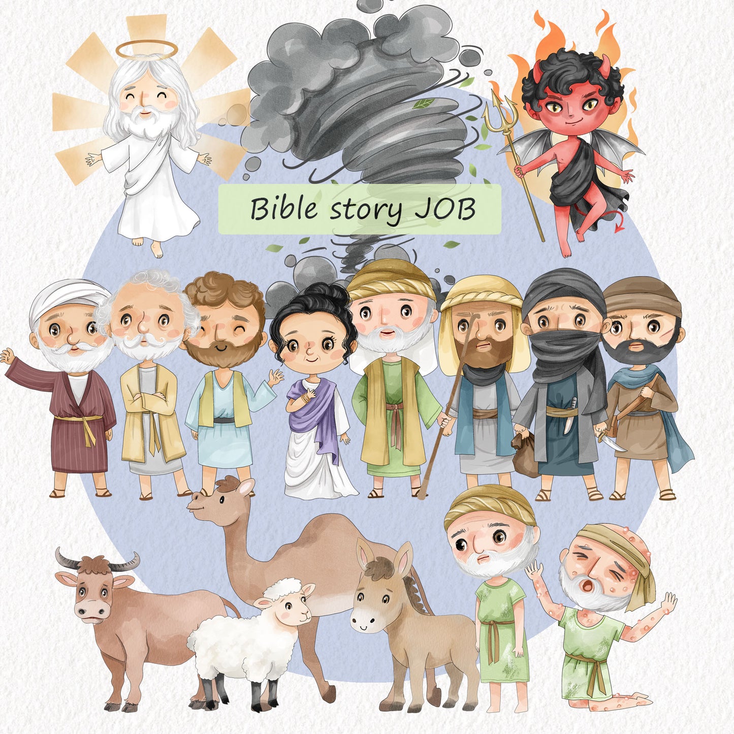 Job bible character Clip Art  Clipart, PNG files