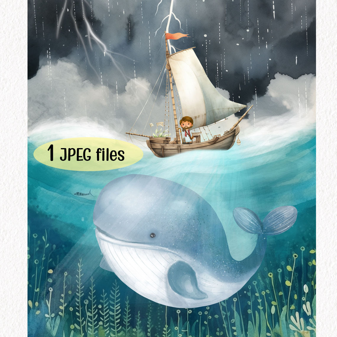 Jonah and the whale clipart PNG files