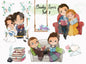 Book lover set1 clipart instant download PNG file - 300 dpi