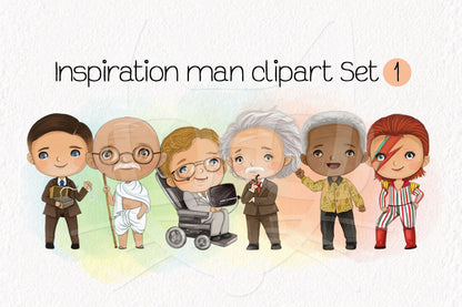 inspired man Clipart set1 instant download PNG file - 300 dpi