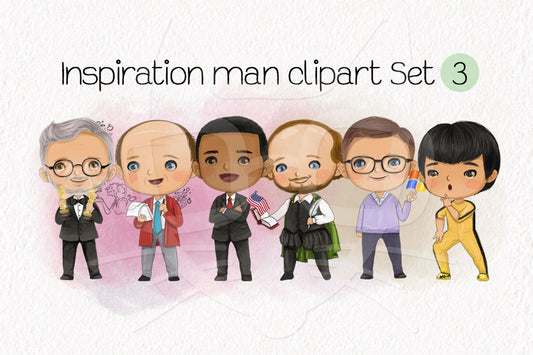 inspired man Clipart set3 instant download PNG file - 300 dpi