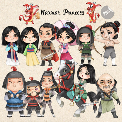 Warrior Princess inspiration Instant download PNG file - 300 dpi