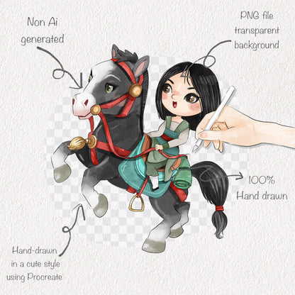 Warrior Princess inspiration Instant download PNG file - 300 dpi