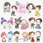 lover story clipart set 2 ,instant download PNG file - 300 dpi