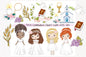 Communion girls clipart instant download PNG file - 300 dpi