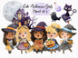 Cute Halloween Girls clipart set3 instand download PNG file - 300 dpi