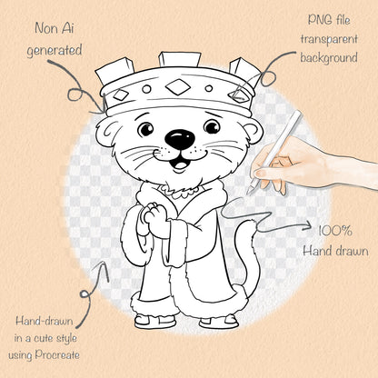 Cute robin hood clipart ,blackline art , digital stamp ,instant download PNG file - 300 dpi