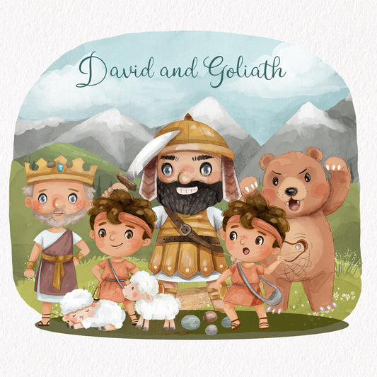 David and Goliath clipart PNG files