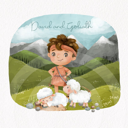 David and Goliath clipart PNG files