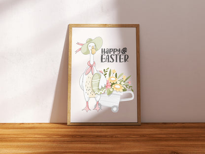 Bunnies Easter Pastel clipart instant download PNG file - 300 dpi