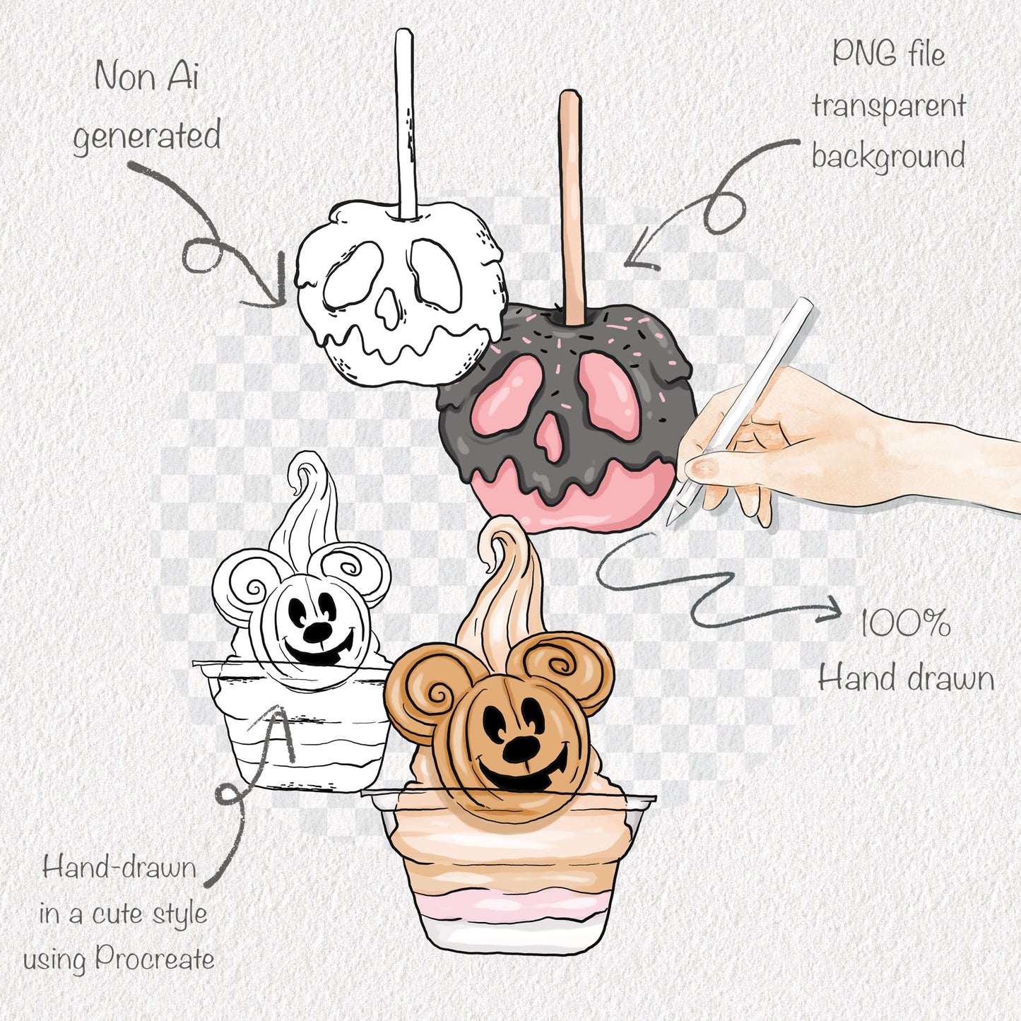 Halloween Treats Clipart ,Sweet and Spooky clipart, PNG file - 300 dpi