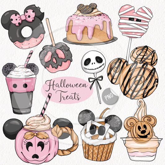 Halloween Treats Clipart ,Sweet and Spooky clipart, PNG file - 300 dpi