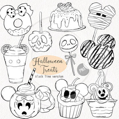 Halloween Treats Clipart ,Sweet and Spooky clipart, PNG file - 300 dpi
