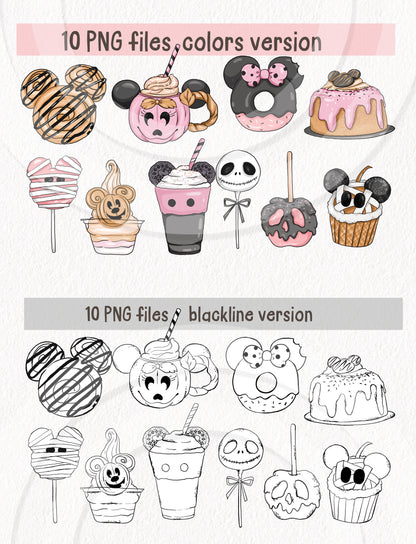 Halloween Treats Clipart ,Sweet and Spooky clipart, PNG file - 300 dpi