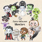 Classic monsters clipart  instant download PNG file - 300 dpi