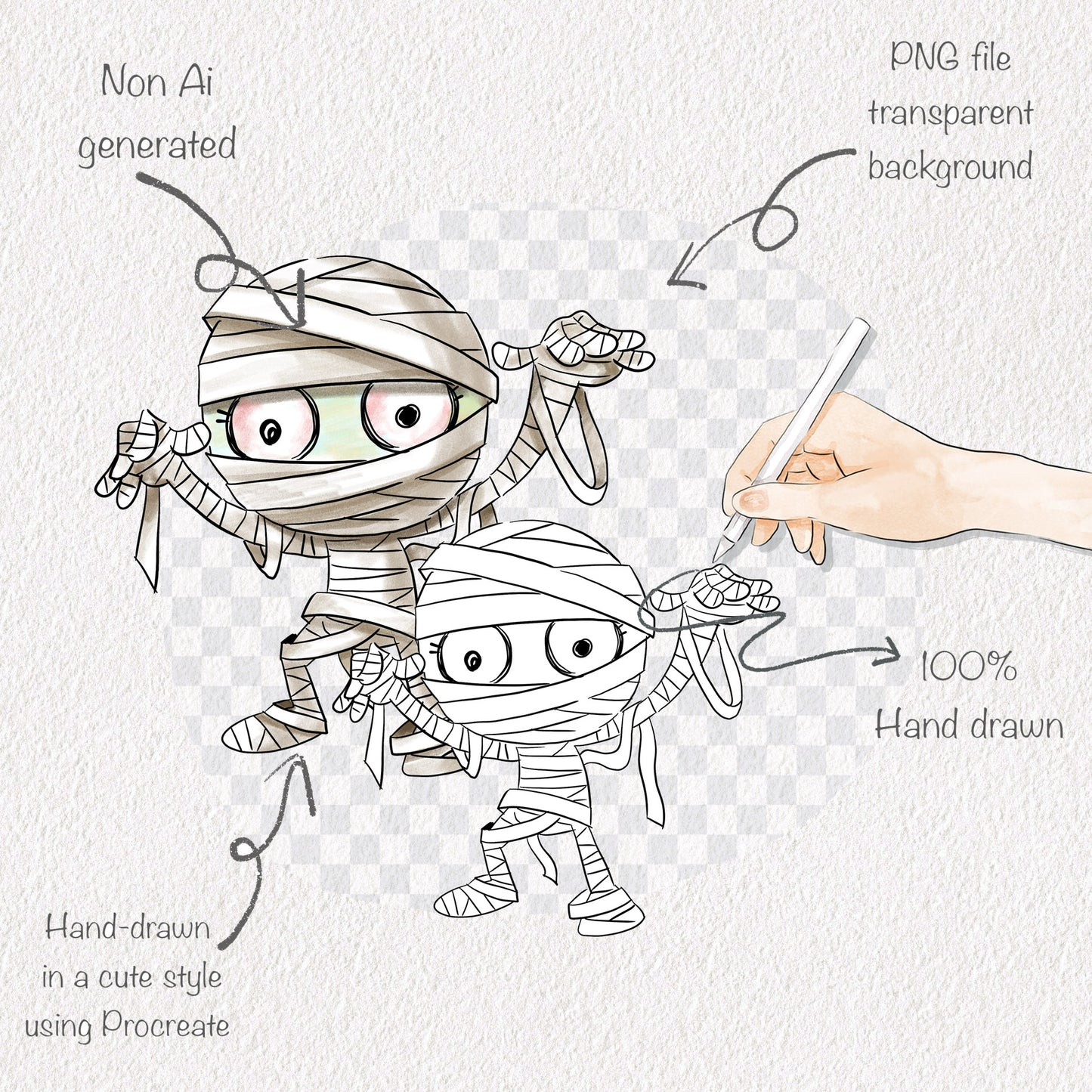 Classic monsters clipart  instant download PNG file - 300 dpi