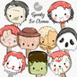 Spooky Ice Cream Clipart , Halloween Clipart, PNG file - 300 dpi