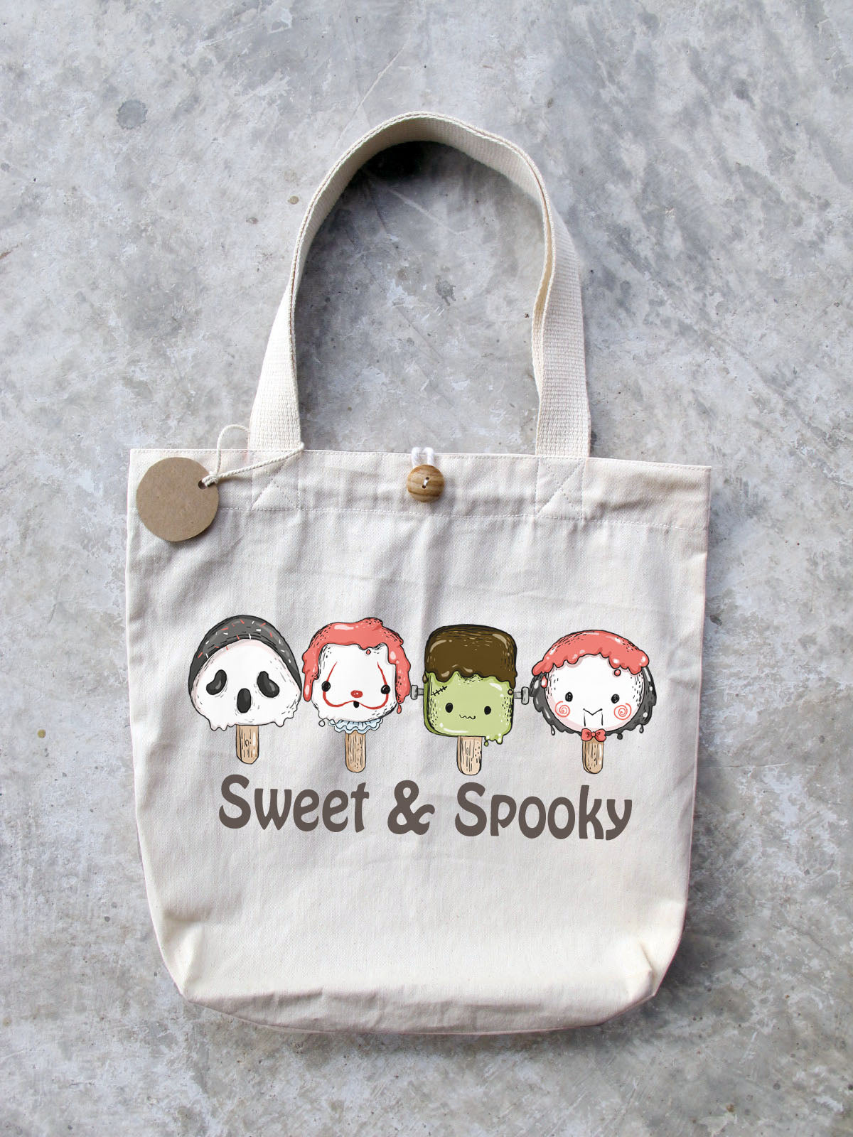Spooky Ice Cream Clipart , Halloween Clipart, PNG file - 300 dpi