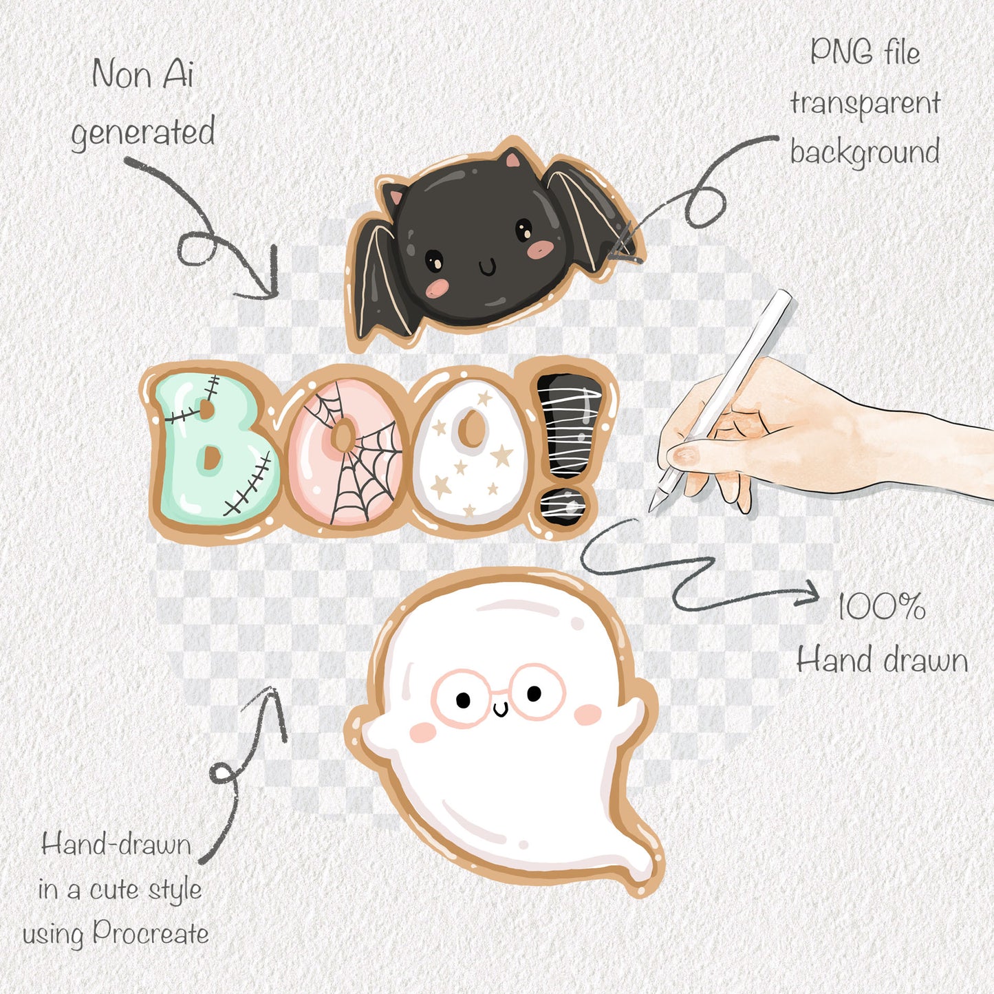 Halloween Cookies Clipart ,Sweet and Spooky clipart, PNG file - 300 dpi