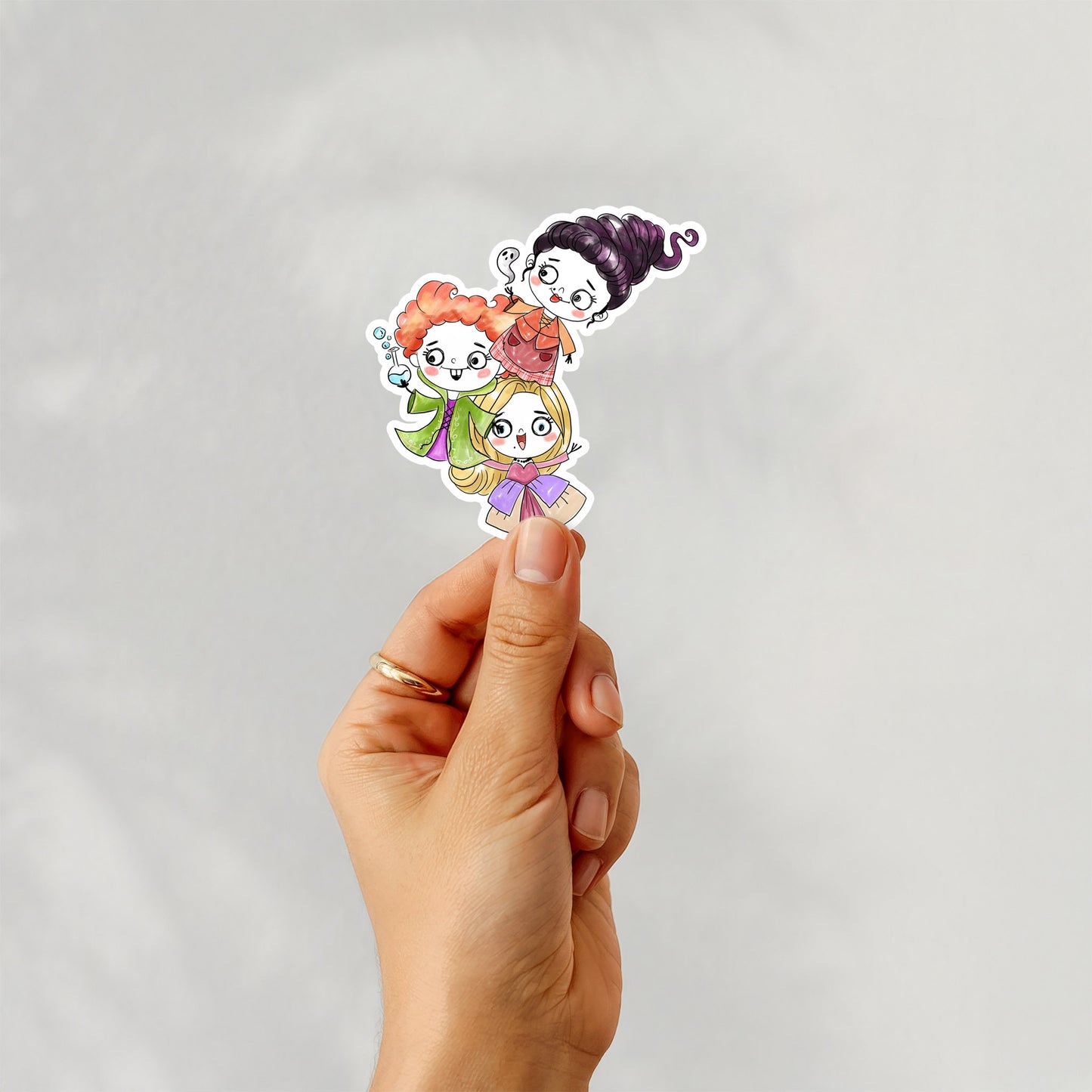 Witch girls Doodles clipart  instant download PNG file - 300 dpi