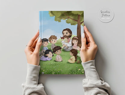 Jesus and Children Clipart, PNG files