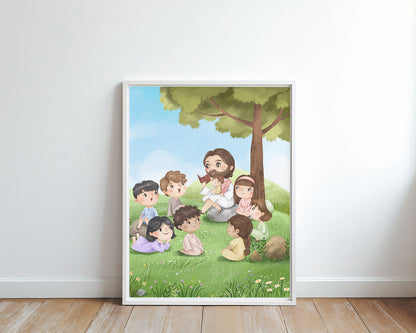 Jesus and Children Clipart, PNG files