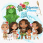 Polynesian Princess  Inspired Clipart, Princess Clip Art clipart instant download PNG file - 300 dpi (Copy)