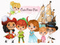 Cute Peter Pan clipart instant download PNG file - 300 dpi