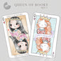 Queen of books set 1 Hand Drawn clipart instant download PNG file - 300 dpi