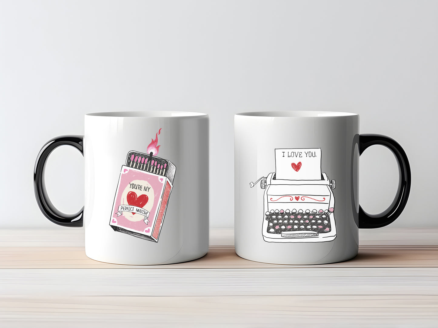 Valentine's Hand drawn clipart, instant download PNG file - 300 dpi