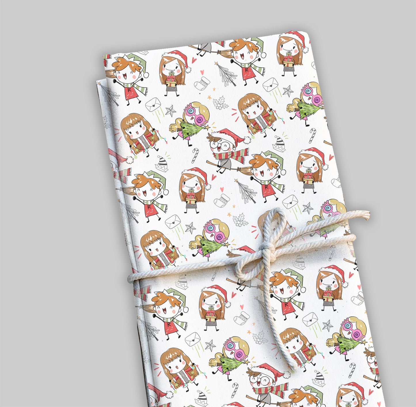 Christmas wizard kids 2 Seamless Pattern, instant download PNG file - 300 dpi