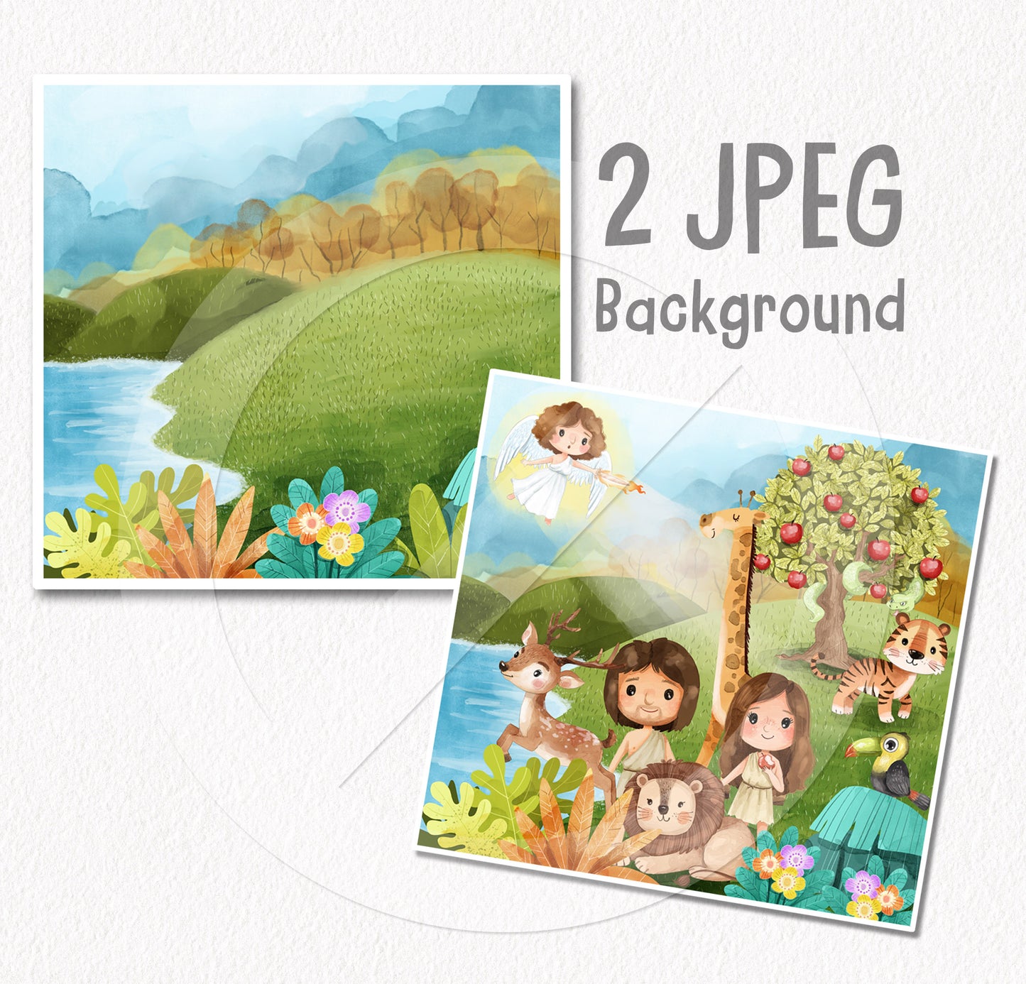 Adam and Eve Clip Art, Religion, Bible stories Clipart PNG files