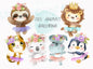 Cute Animals ballerina clipart