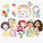 Autism Puzzle Awareness  clipart, instant download PNG file - 300 dpi
