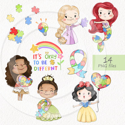 Autism Puzzle Awareness  clipart, instant download PNG file - 300 dpi