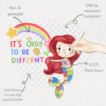 Autism Puzzle Awareness  clipart, instant download PNG file - 300 dpi