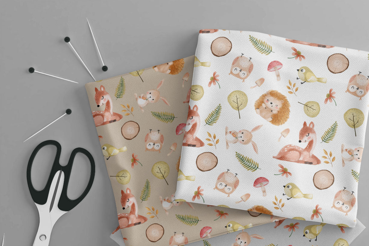 Autumn Animals Seamless Pattern, instant download PNG file - 300 dpi