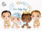 Cute Baby boys clipart instant download PNG file - 300 dpi