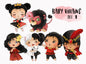 Baby Villains ClipArt set 1 instant download PNG file - 300 dpi