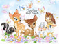 Cute deer and friends clipart Instant Download PNG file - 300 dpi