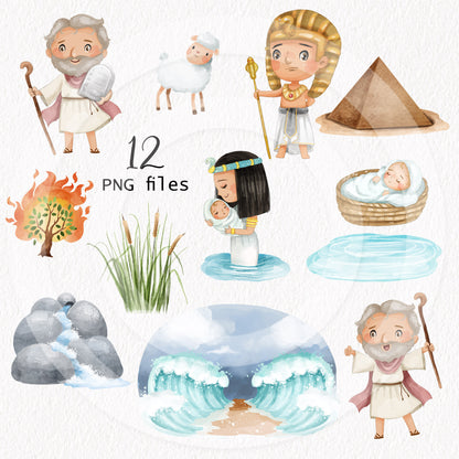 Moses Clipart PNG files 300 dpi.