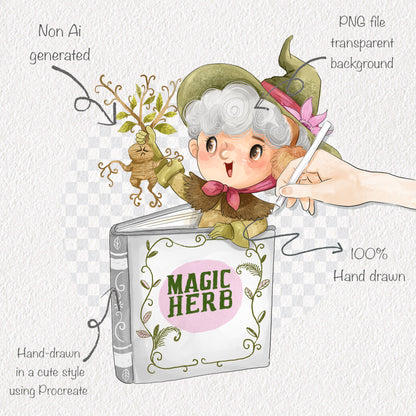 Books club story clipart set1, instant download PNG file - 300 dpi