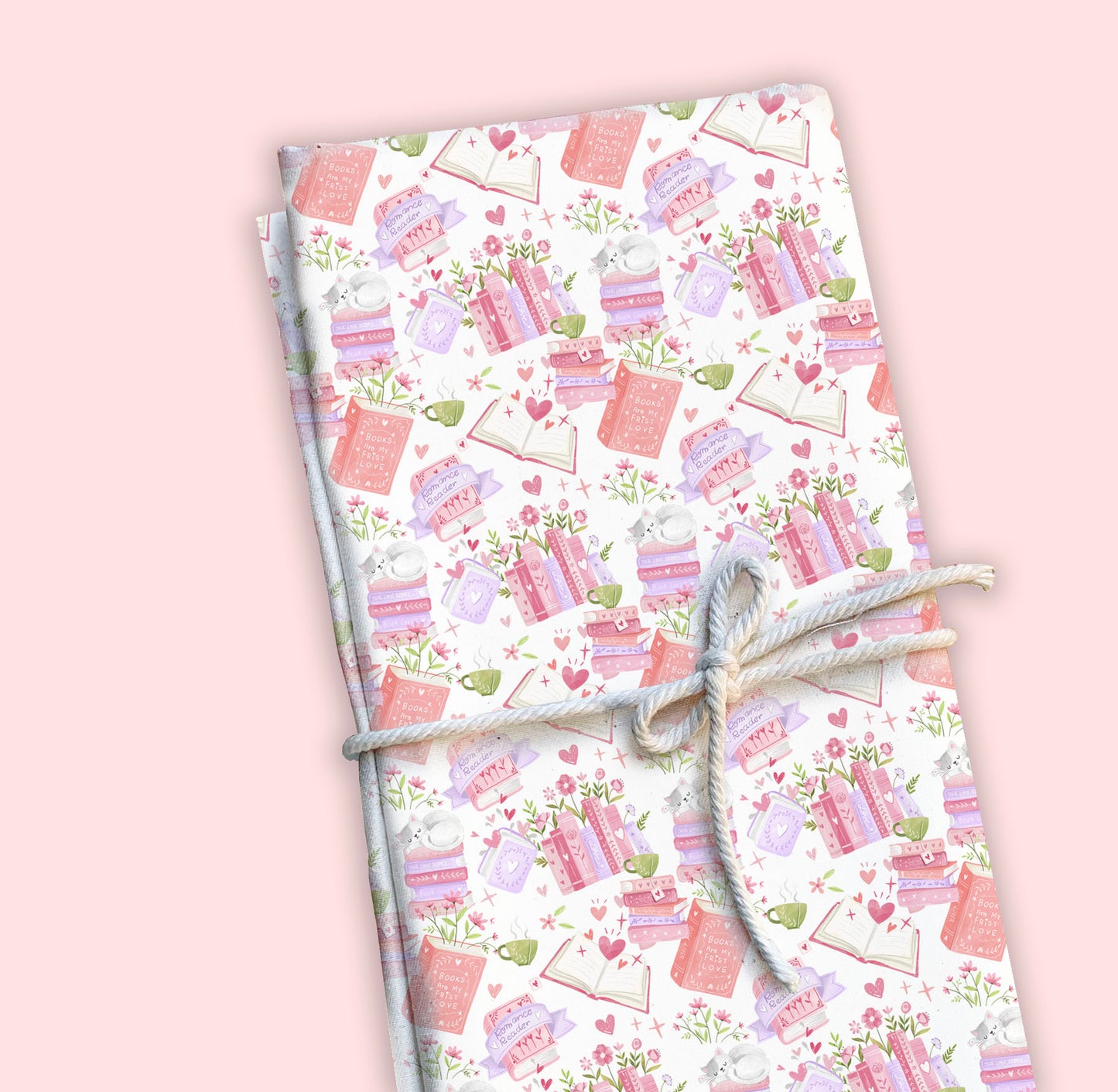 Valentine bookish Seamless Pattern, instant download PNG file - 300 dpi