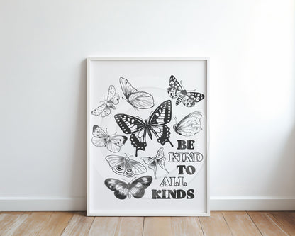 Be kind to all kinds PNG, Butterfly PNG, Sublimation Designs, PNG file - 300 dpi.