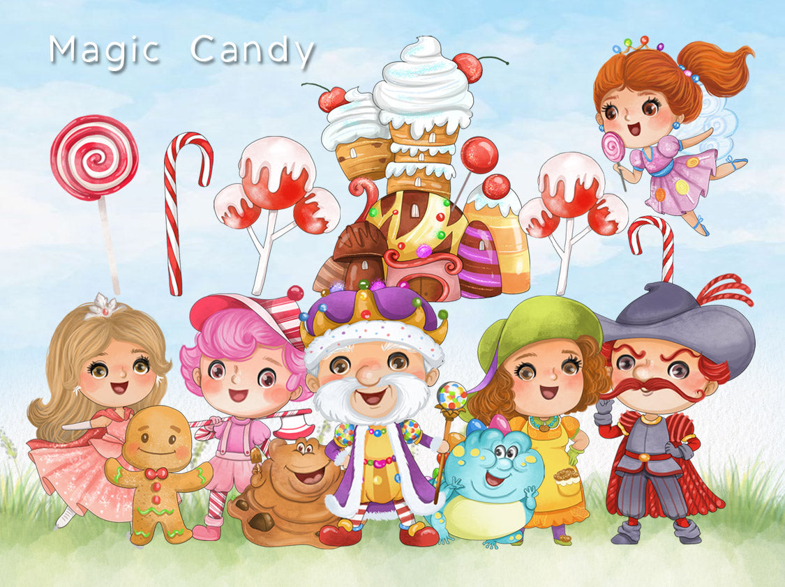 Magic Candy inspiration ClipArt instant download PNG file - 300 dpi